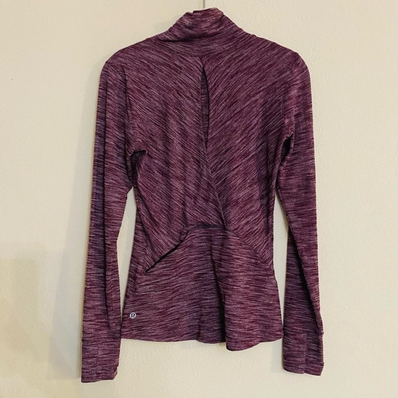 Lululemon Long Sleeve Top Heathered Bordeaux Drama Size 2 - Picture 2 of 16